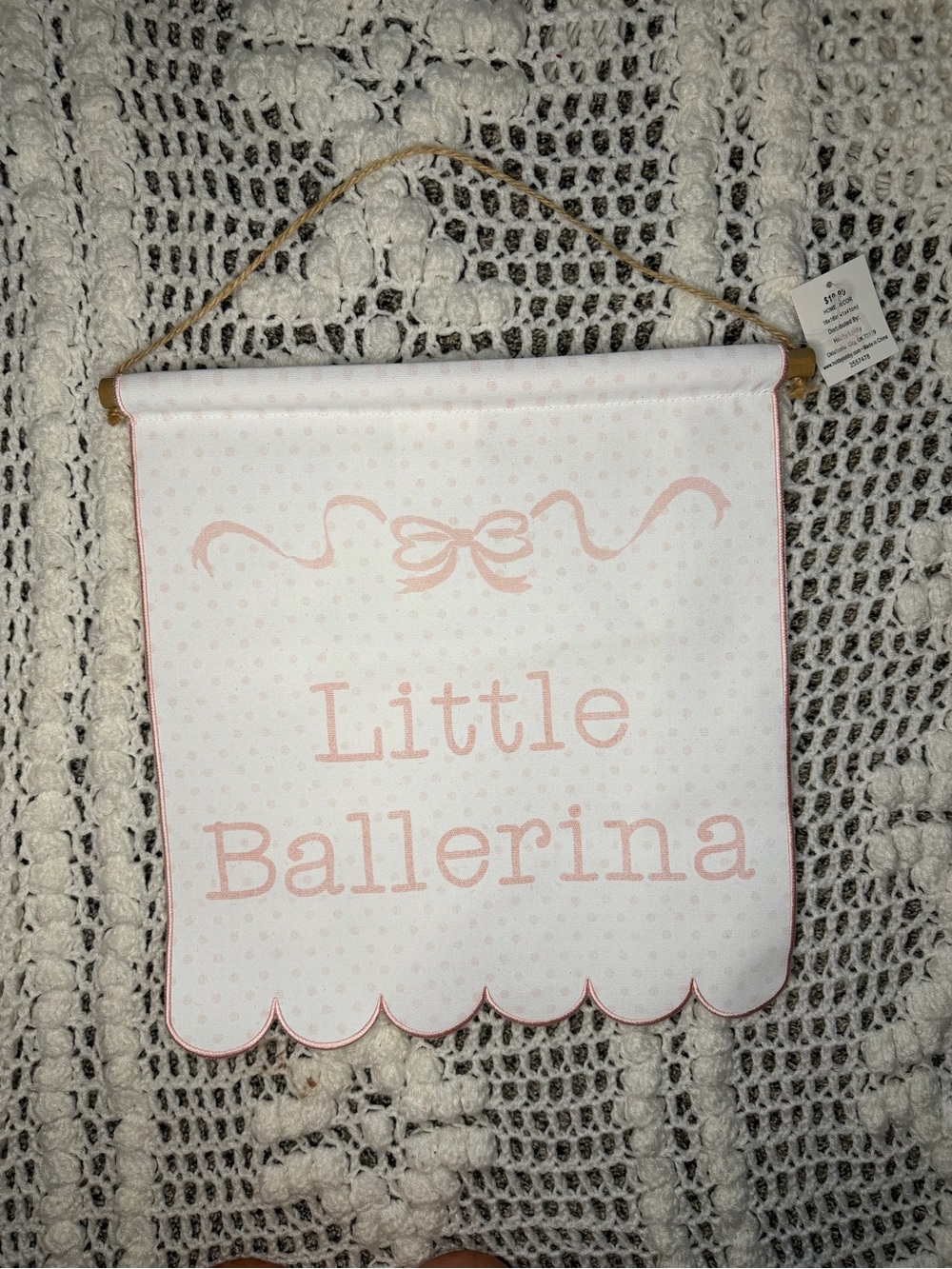 Hobby Lobby Pink Little Ballerina Wall Hanging